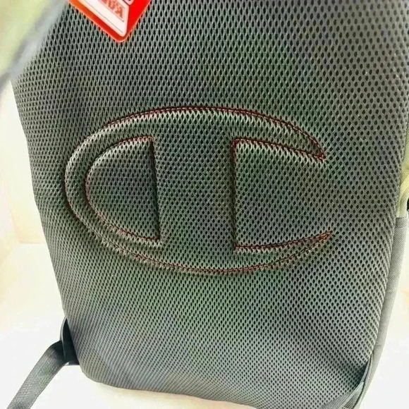 NWT Champion Manuscript Green Grid Camouflage Laptop Large Unisex Backpack - Picture 9 of 13